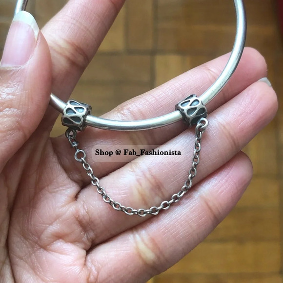 Pandora Sterling Silver retired Safety Chain - Picture 5 of 9